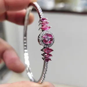 Aamrapali Silver Plated AD Bangle