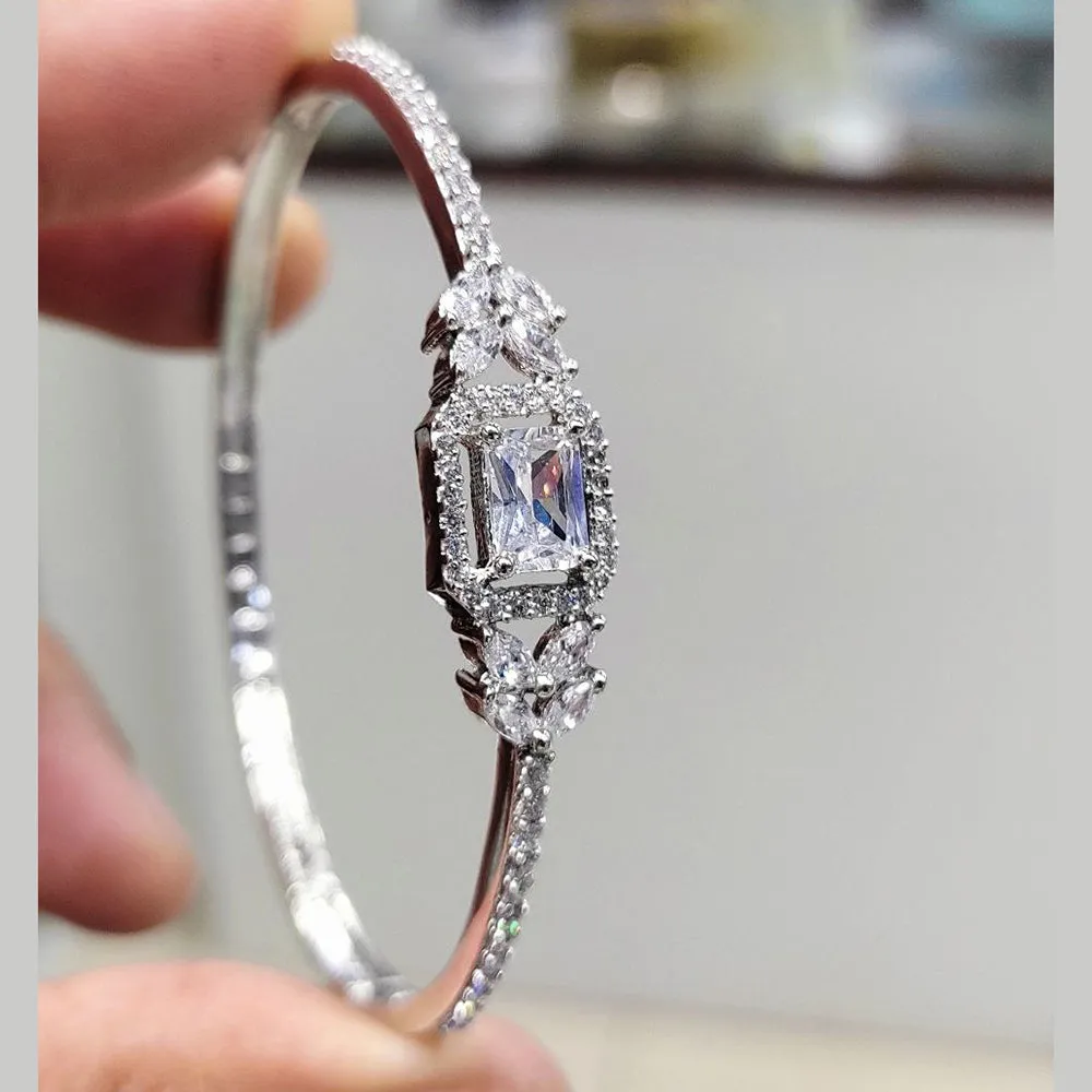 Aamrapali Silver Plated AD Bangle