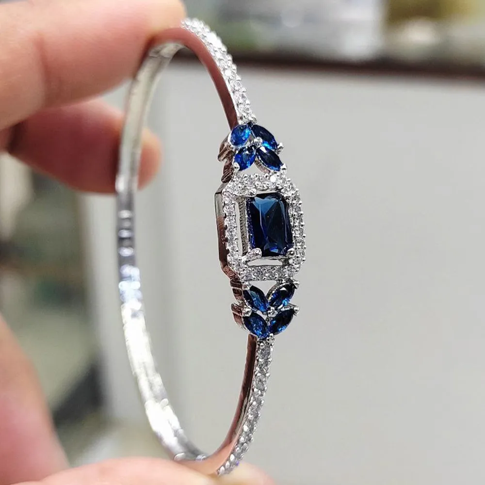Aamrapali Silver Plated AD Bangle
