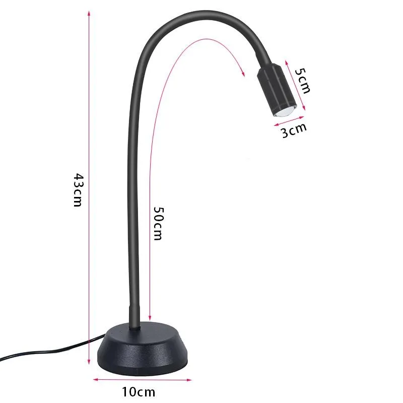 Adjustable Double-head Led Jewelry Table Lamp for Live Photos