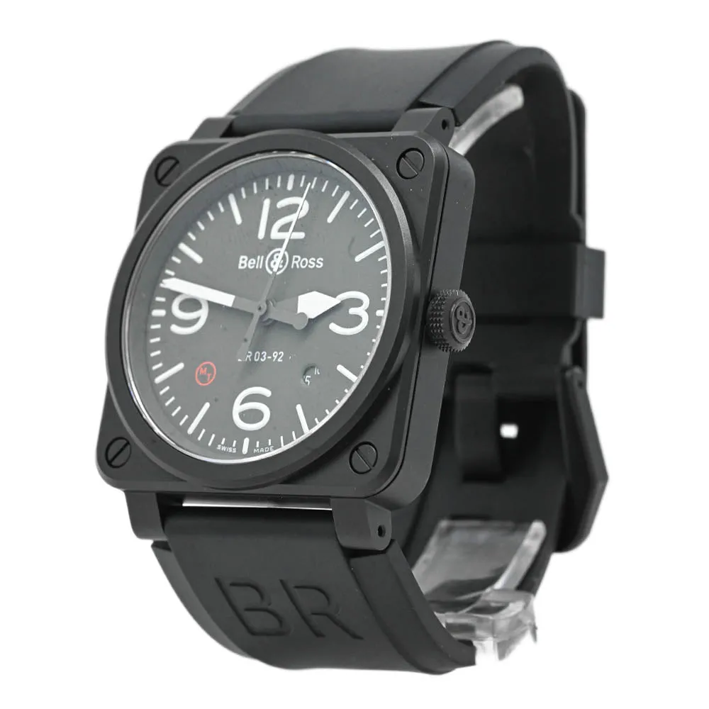 Bell & Ross Men's Military Type Ceramic 42mm Khaki Green Dial Watch Reference #: BR0392-MIL-CE