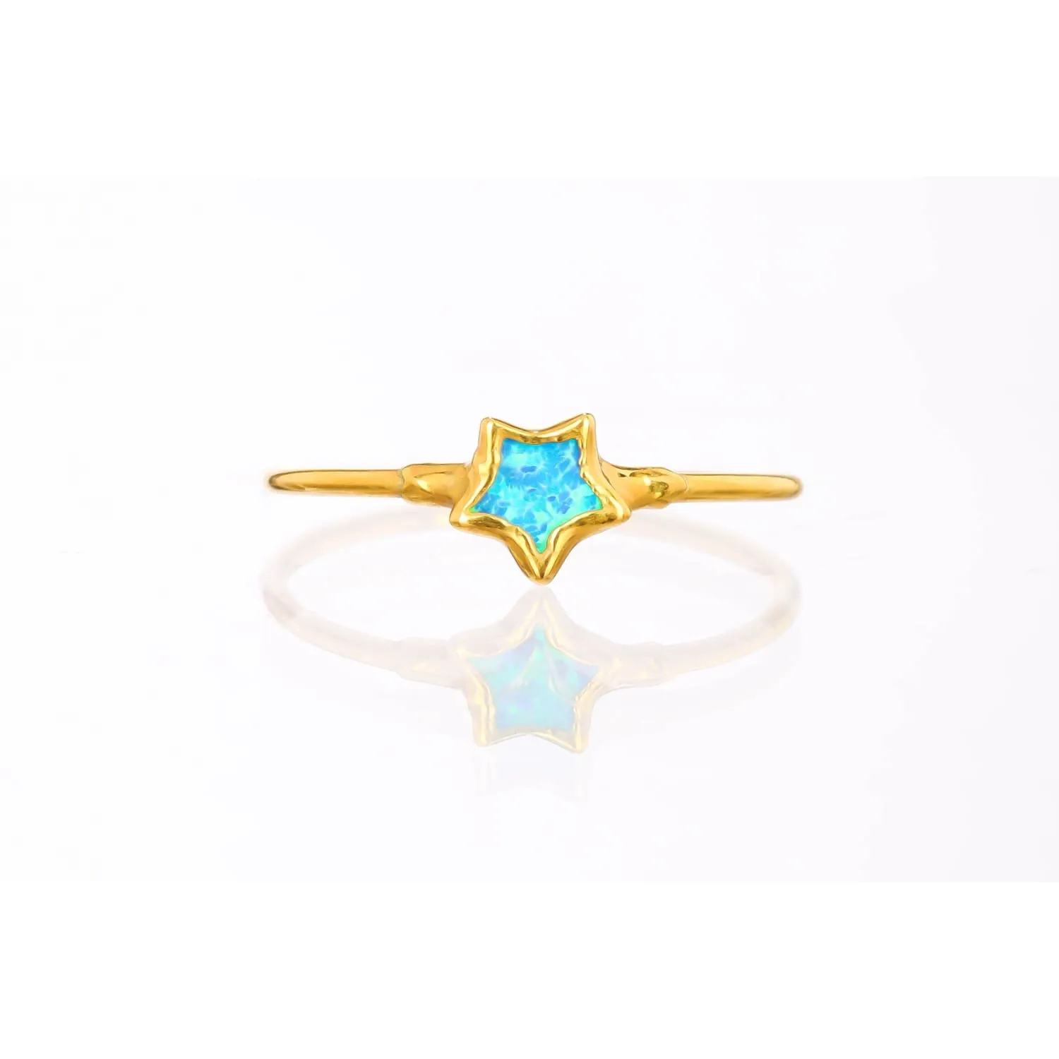 Dainty Star Kyocera Opal Ring
