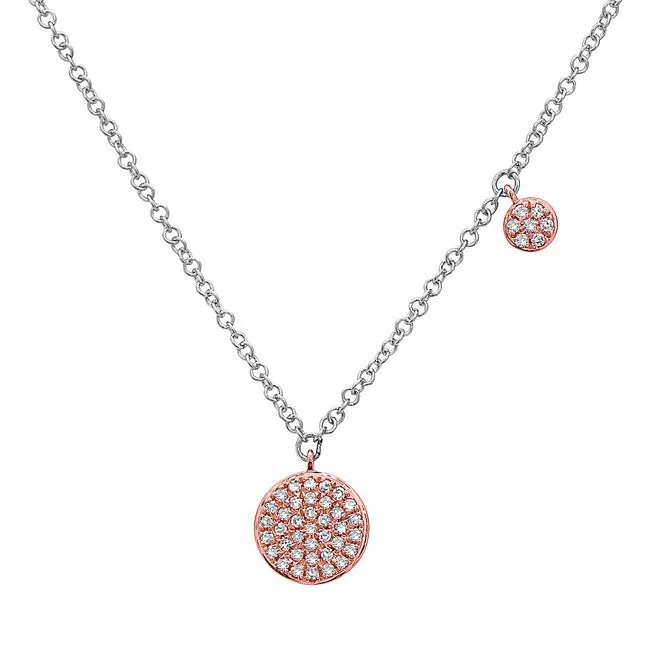 Diamond Pave Disc Pendant