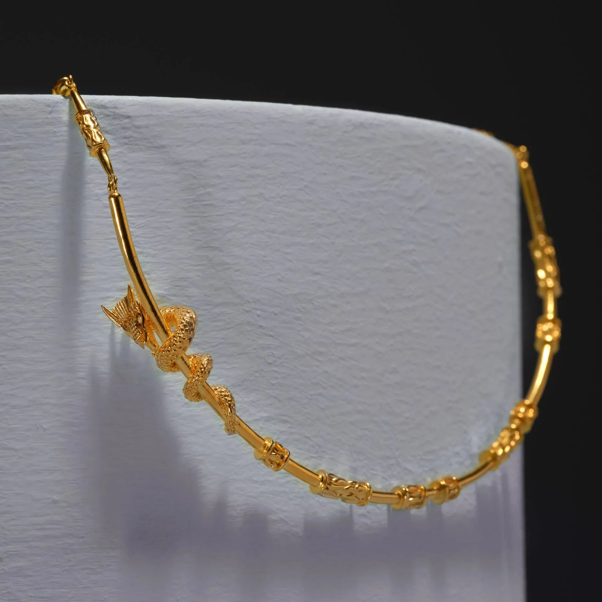 Dragon Wrapped Choker Necklace  Handcrafted Luxury