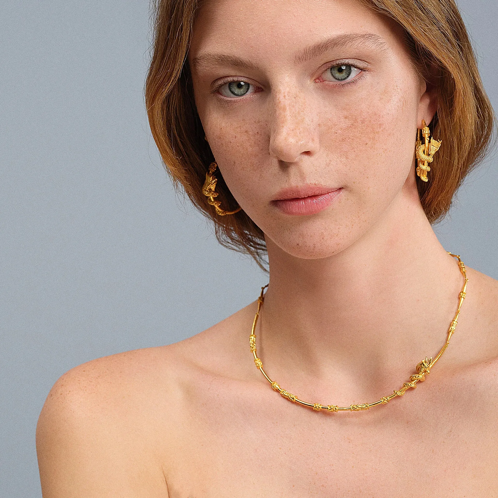 Dragon Wrapped Choker Necklace  Handcrafted Luxury