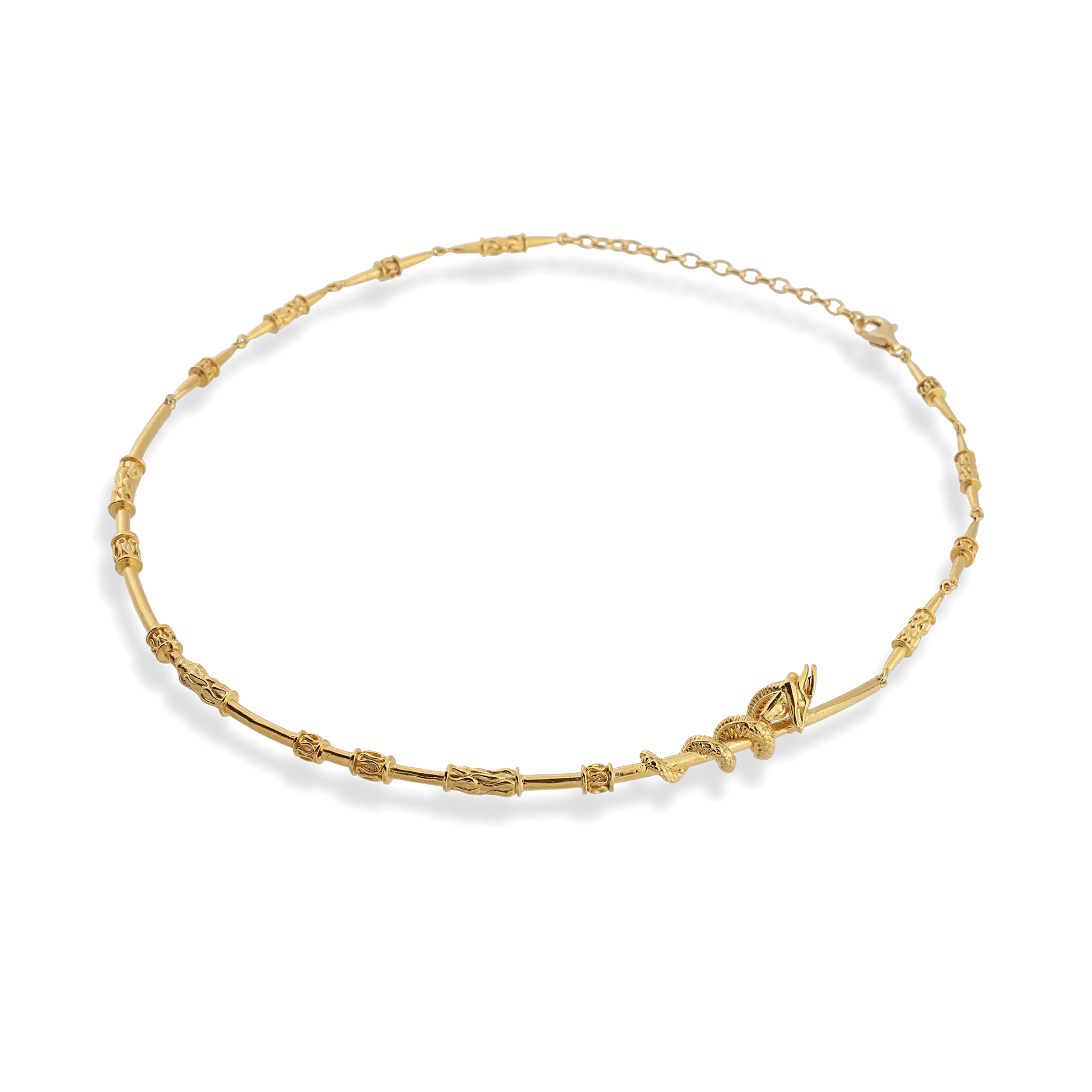 Dragon Wrapped Choker Necklace  Handcrafted Luxury