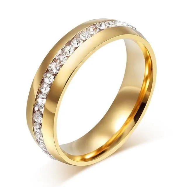 Engagement couple wedding ring set gold