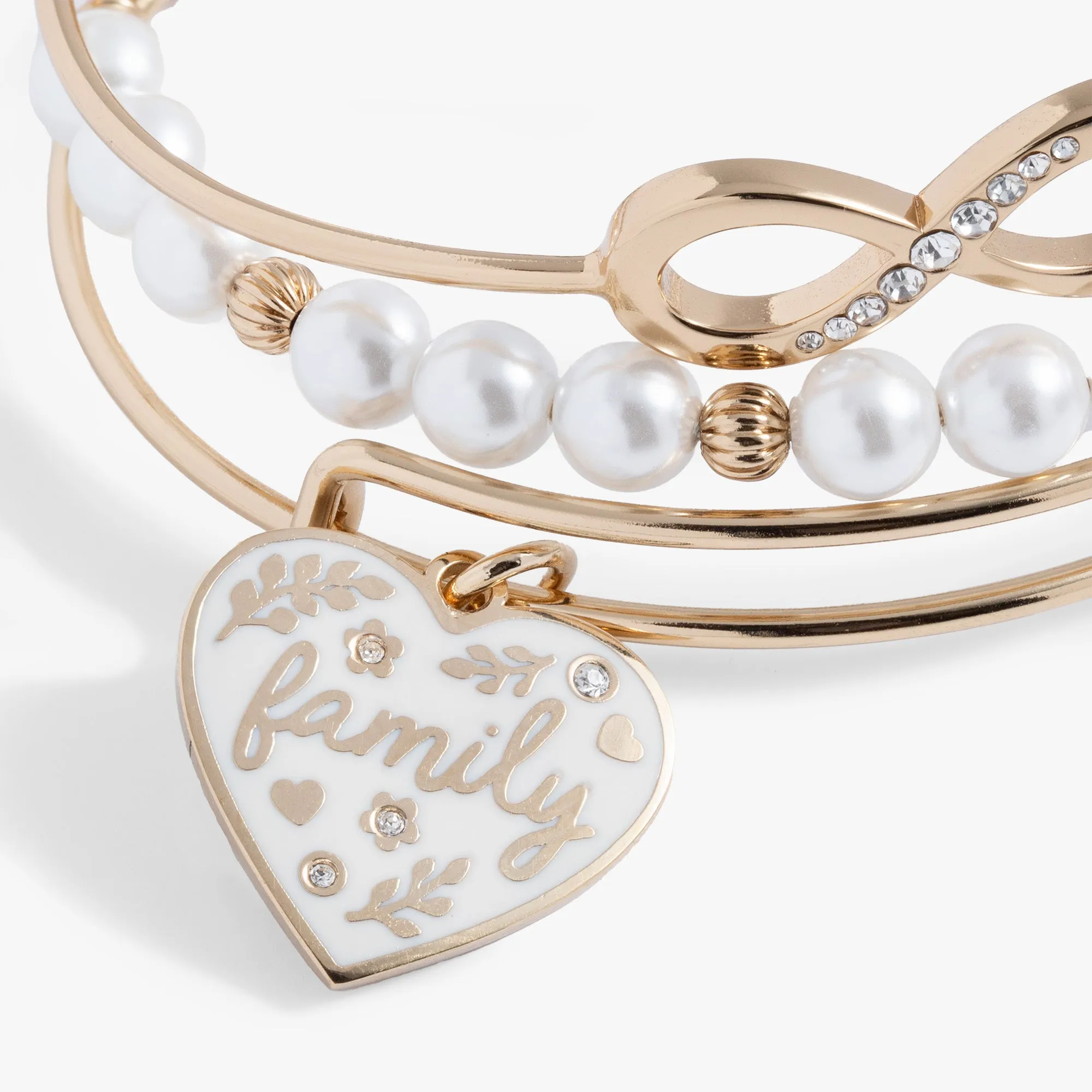 Elegant Family Bangle Set of 3 - Matching Jewelry for All Ages