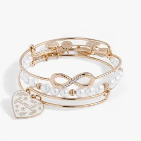 Elegant Family Bangle Set of 3 - Matching Jewelry for All Ages