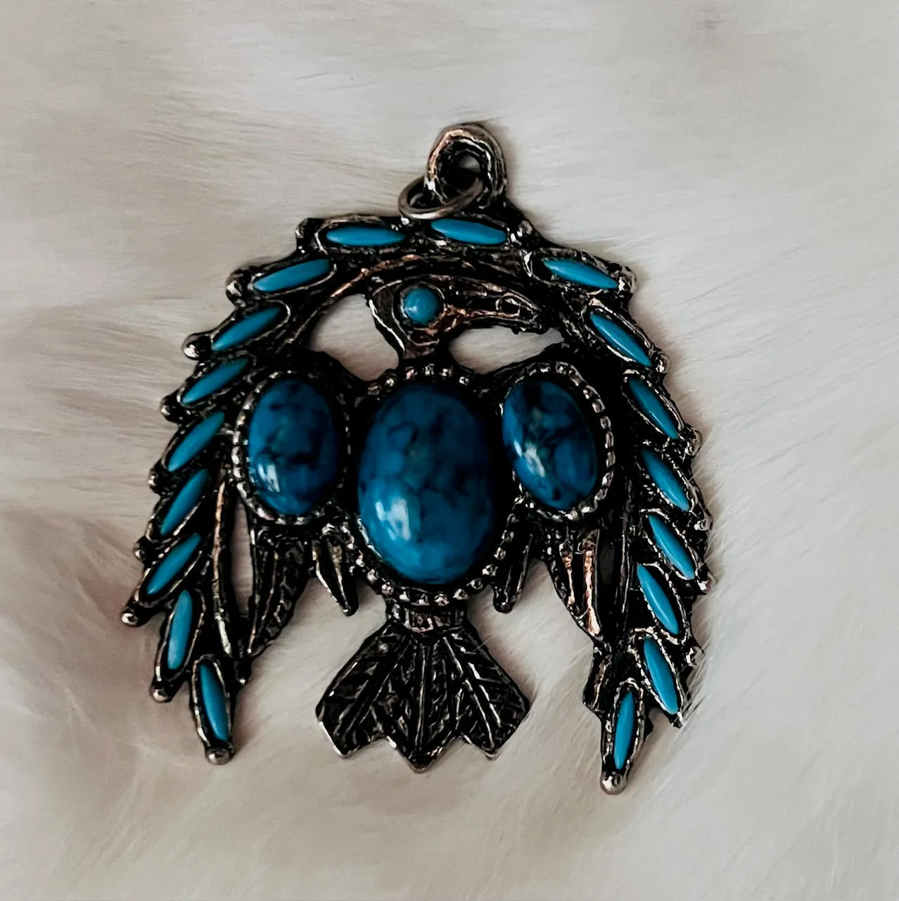 Fashion Turquoise Free Bird Pendant - 3 inch