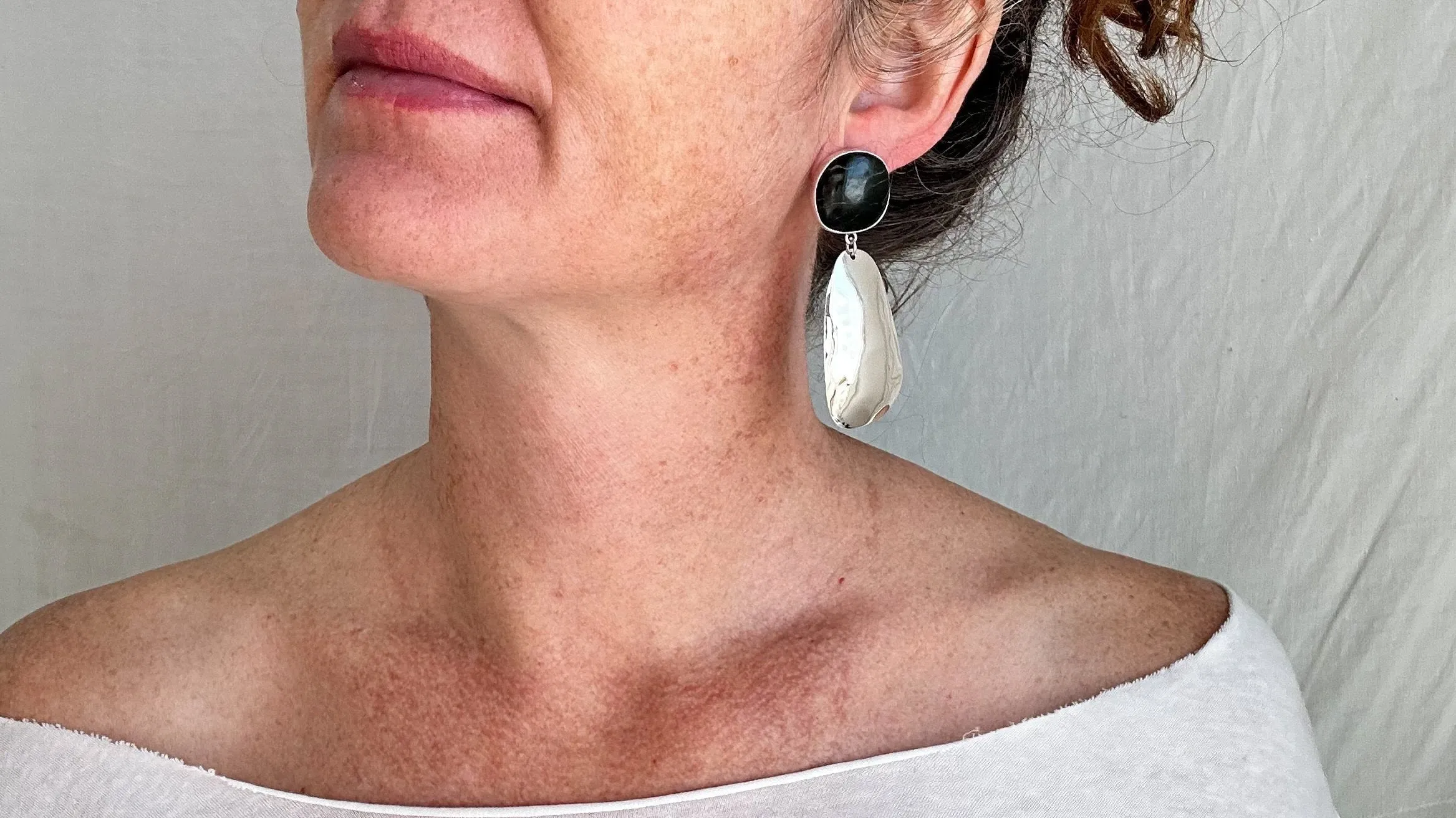 Jade Earrings. Sterling Silver. Post Earrings. 2207