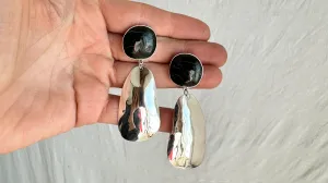 Jade Earrings. Sterling Silver. Post Earrings. 2207