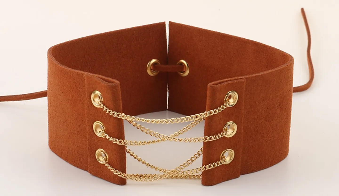 Jewellery Faux Suede Wide Choker