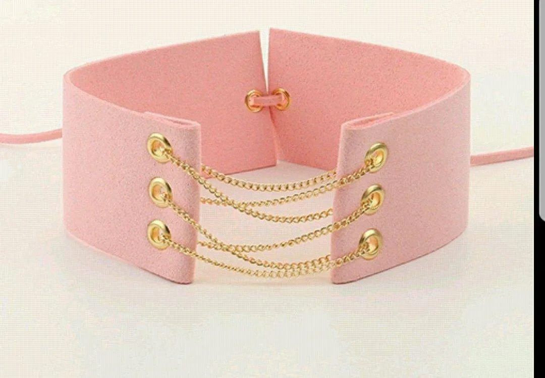 Jewellery Faux Suede Wide Choker