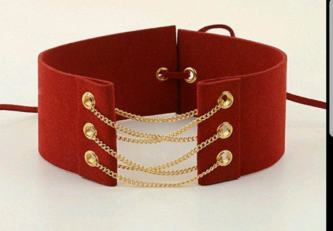 Jewellery Faux Suede Wide Choker