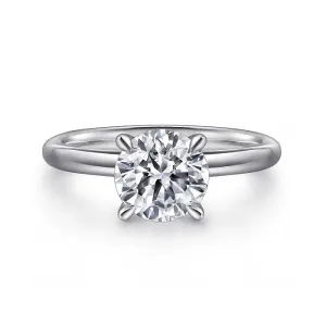 Lark - 14K White Gold Round Solitaire Engagement Ring