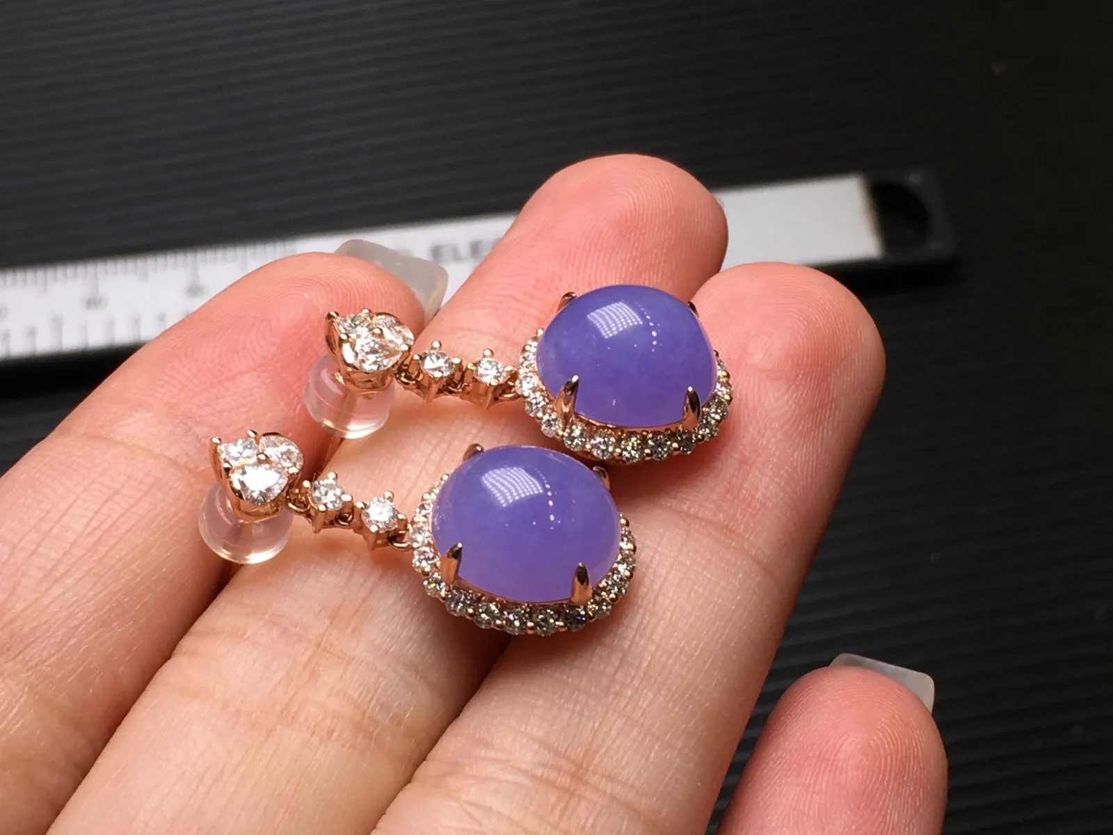 Lavender Jadeite Jewelry Set