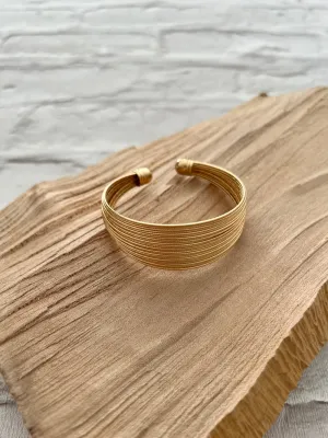 Liquid Cuff Bangle Gold