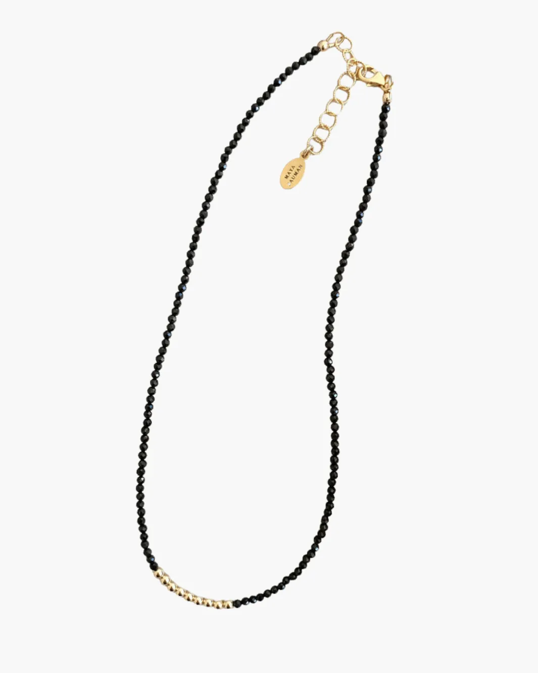 MEG CHOKER IN BLACK SPINEL