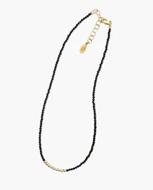 MEG CHOKER IN BLACK SPINEL