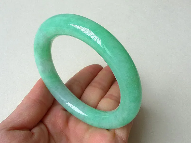 Natural Jade Bangle Jadeite Bangle Internal Diameter 54.2mm BER105