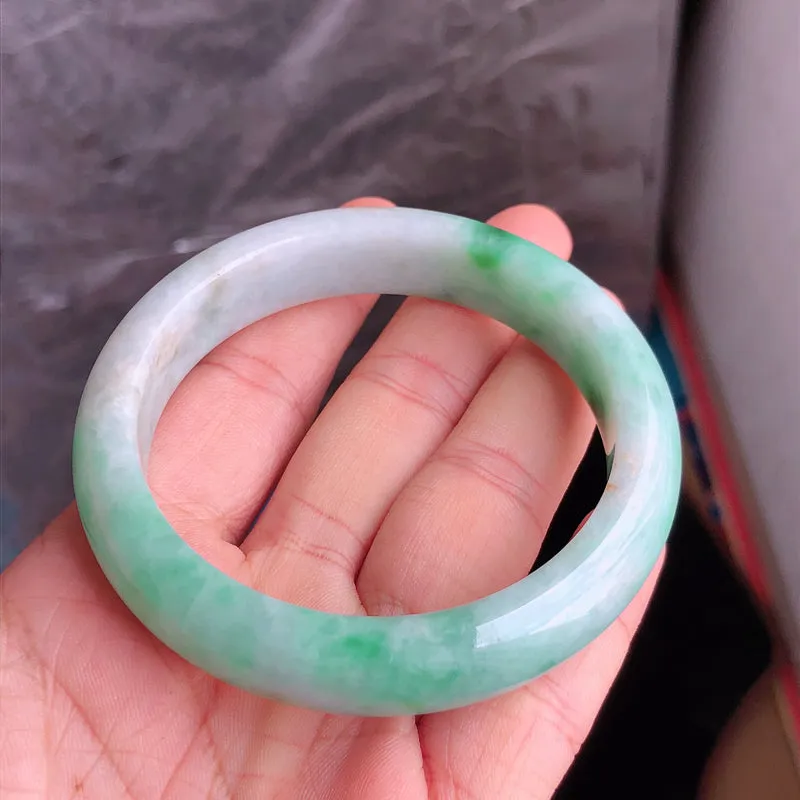 Natural Jade Bangle Jadeite Bangle Internal Diameter 56.7mm NBE069