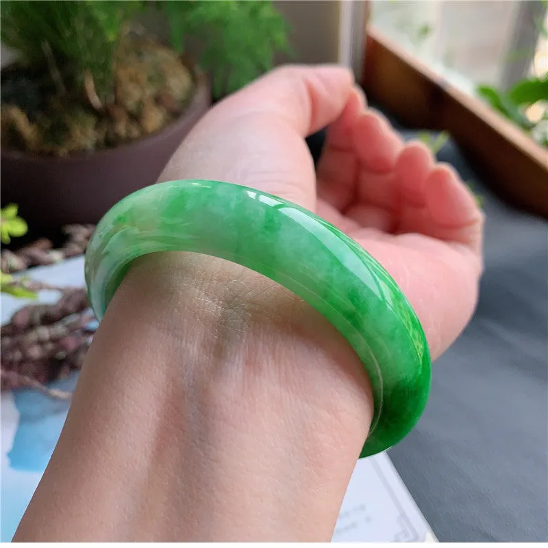 Natural Jade Bangle Jadeite Bangle Internal Diameter 57.3mm 00928