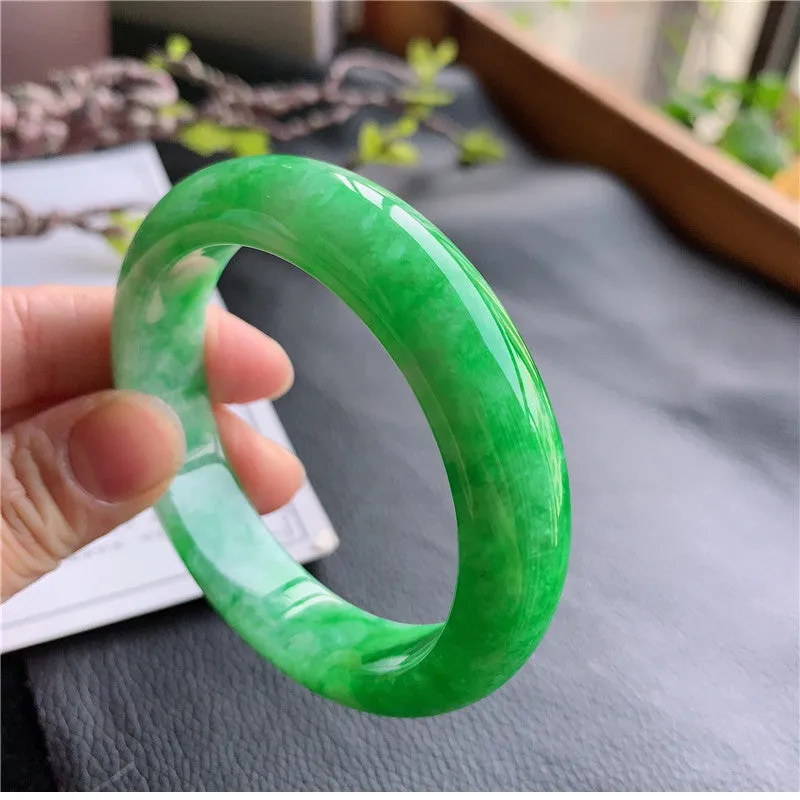 Natural Jade Bangle Jadeite Bangle Internal Diameter 57.3mm 00928