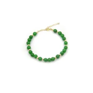 Natural Jade Bracelet Jadeite 18k Gold-Filled Bracelet NB133