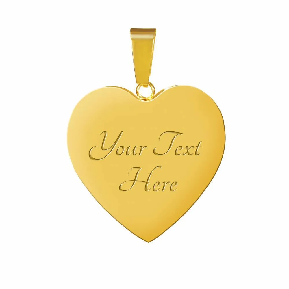 Thin Blue Line Engravable Heart Bangle - Silver or Gold